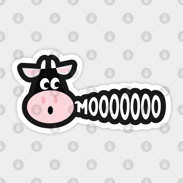 Cow Mooing Cute and Funny Sticker by mstory